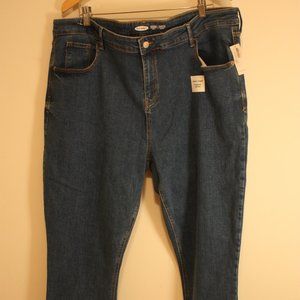 Medium wash cut bottom jeans